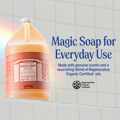 Dr. Bronner's Savon liquide Eucalyptus, mousse riche, nettoyage en douceur.
