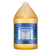 Savon Dr. Bronner's menthe en bouteille prête à verser pour usage quotidien.