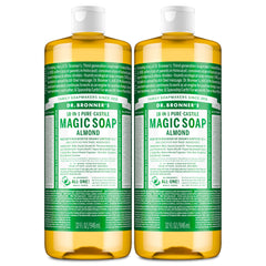 Bouteille Dr. Bronner's Savon Liquide Pure-Castile Amande, douceur et propreté sur la peau