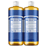 Dr. Bronner's Pure-Castile Menthe, bouteille prête pour usage quotidien visage et corps.