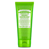 Dr. Bronner's savon de rasage bio citronnelle en bouteille, hydratant et frais.