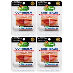 Dr. Dan's Cortibalm coffret de 4 baumes à lèvres, pratique et polyvalent.
