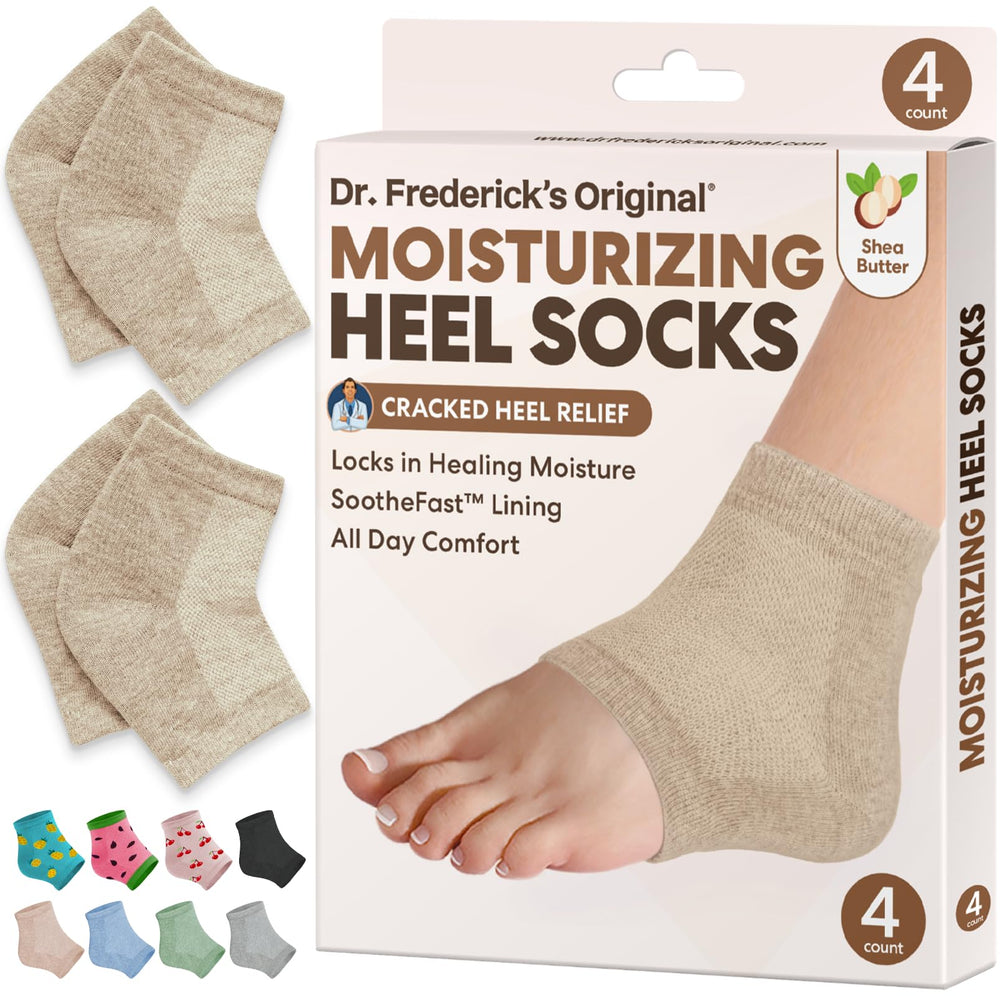 Dr. Frederick's Original pack de chaussettes talons hydratantes pour une hydratation profonde.