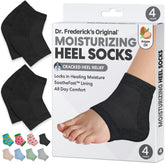 Dr. Frederick's Original chaussettes talons hydratants avec huile d'olive — soin nocturne efficace.
