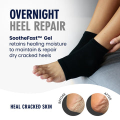 Dr. Frederick's Original chaussettes talons nourrissantes — vitamine E et jojoba pour douceur.