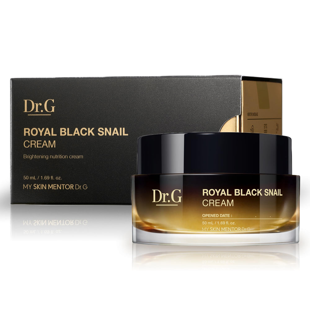Dr.G Crème Noire Royale flacon : hydratation riche et soin raffiné.