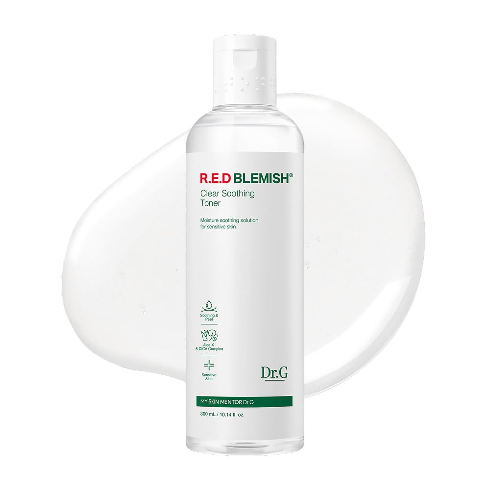 Dr.G R.E.D. Tonique en bouteille, fraîcheur et hydratation pour la peau.