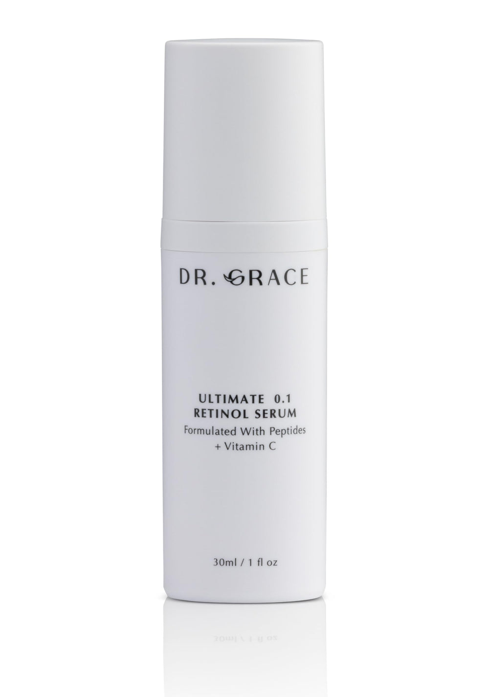 Dr. Grace Ultimate sérum rétinol, bouteille en vedette, éclat potentiel du teint.