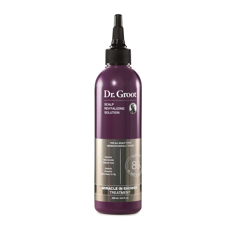 Dr. Groot Miracle dans la douche – bouteille pratique pour soin capillaire rapide.