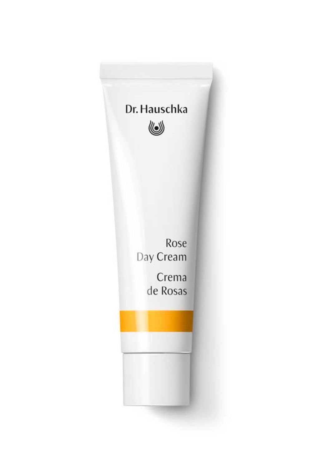 Crème Jour Rose de Dr. Hauschka — bouteille élégante pour hydrater et apaiser la peau.
