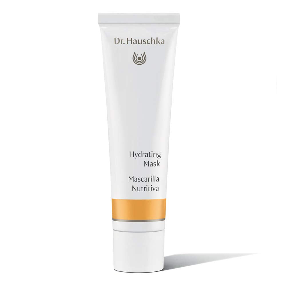 Dr. Hauschka Masque Crème Hydratant — bouteille et versement pour hydratation immédiate.