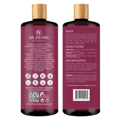 Dr. Jacobs Naturals Lait Castille Rose, versement libérant une mousse légère et agréable
