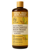 Gel douche DR.JACOBS NATURALS Castile amande – bouteille élégante et hydratante.