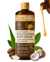 Savon Castile Dr. Jacobs Naturals en bouteille, hydratant et doux.