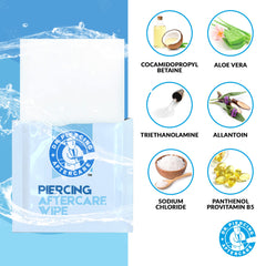 Hydratation douce pour peau autour du piercing par Dr. Piercing Aftercare.