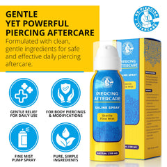 Dr. Piercing Aftercare spray eau saline stérile pour tous piercings.