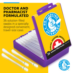 Coffret portable DR. PIERCING AFTERCARE contenant 36 tampons pour soins nomades.