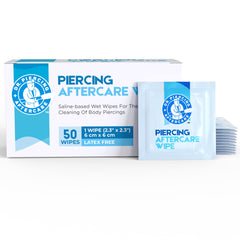 DR. PIERCING AFTERCARE lingettes format portable facilite le nettoyage au quotidien.