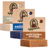 Dr. Squatch Birchwood Breeze : savon solide naturel pour une douche rafraîchissante.
