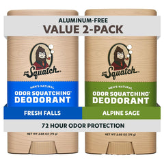 Dr. Squatch déodorant homme, emballage Alpine Sage et Bay Rum, protection longue durée