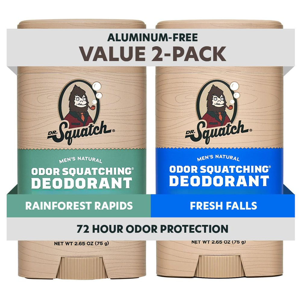 Dr. Squatch Déodorant Homme Stick – Rapides de la Forêt Tropicale, protection naturelle longue durée.