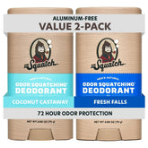 Dr. Squatch déodorant pour hommes au charbon et postbiotiques, protection durable.