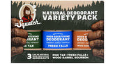Dr. Squatch déodorant pour hommes, pack 3x75 g, glisse douce et agréable.