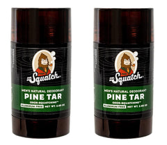 Dr. Squatch déodorant naturel au goudron de pin, bâton pack 2, fraîcheur durable.