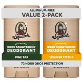 Dr. Squatch Déodorant Stick résine de pin et agrumes, protection durable sans aluminium.