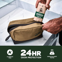 Déodorant Dr. Squatch en stick Wood Barrel Bourbon avec parfum masculin.