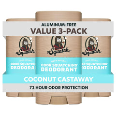 Dr. Squatch déodorant homme stick Coconut Castaway, protection longue durée.