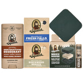 Dr. Squatch étui voyage Bricc House montrant le rangement et la protection anti-fuite