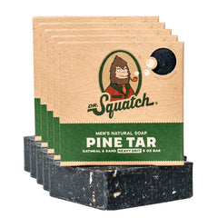 Dr. Squatch savon barre goudron de pin, parfum masculin et rafraîchissant pour la douche.