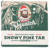 Dr. Squatch savon solide goudron pin enneigé, parfum boisé pour la douche.