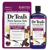 Coffret Dr Teal's édition limitée cerise noire et vanille, expérience sensorielle.