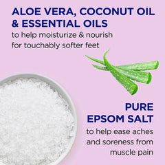 Dr Teal's Gentle Exfoliant Pieds-peau-douce : après usage, les pieds paraissent plus lisses et frais.