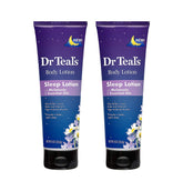 Dr Teal's Melatonine Lotion Nuit – bouteille 8oz prête pour hydratation nocturne réparatrice.
