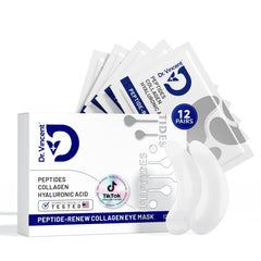 Patchs contour des yeux Dr Vincent au peptide — emballage pratique et soin ciblé.