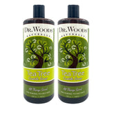 Dr. Woods Savon Castile à l'arbre à thé—bouteille idéale pour nettoyer peau et mains.
