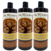 Dr. Woods Savon Castille amande : bouteille ouverte, nettoyage doux et naturel.