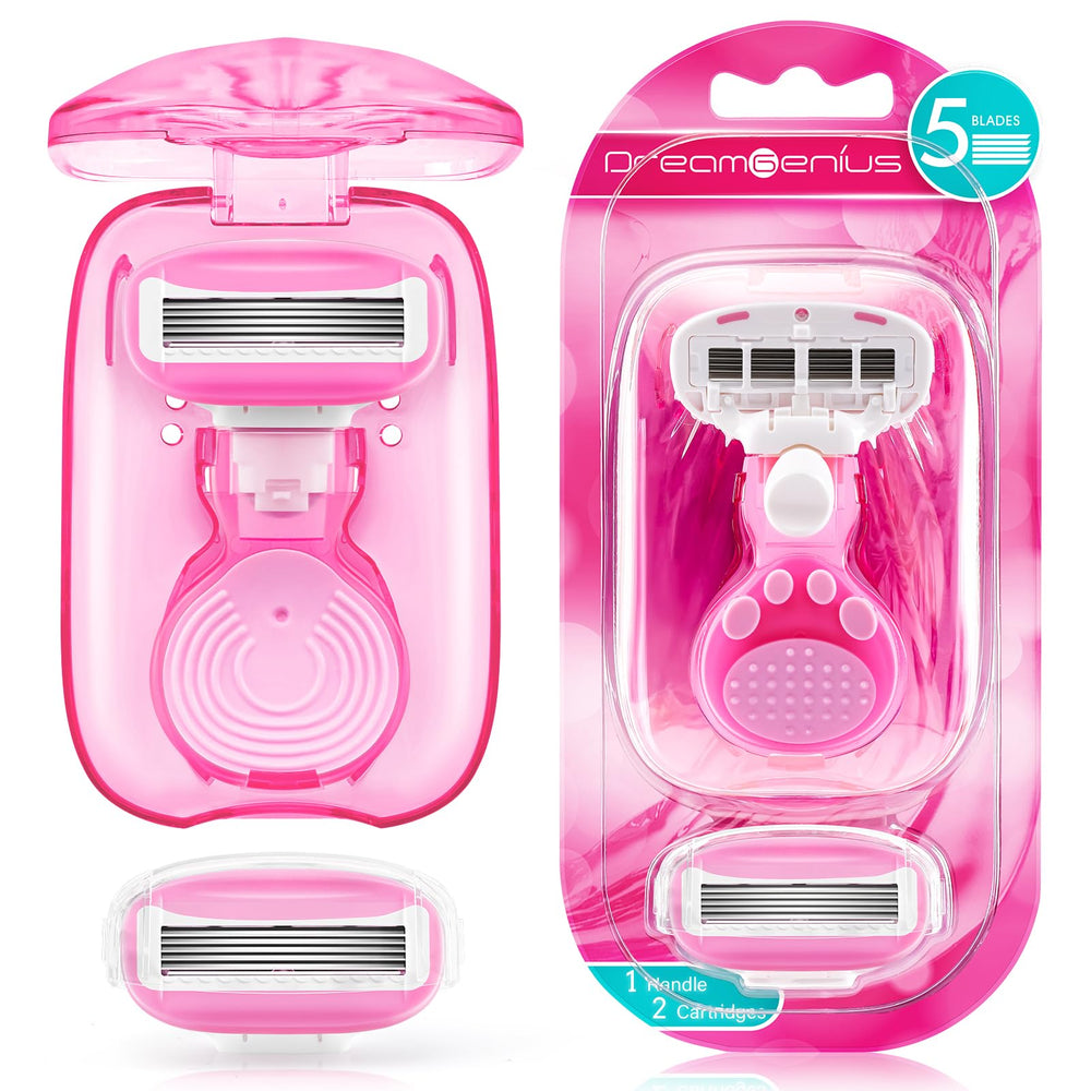 Rasoir DreamGenius de voyage avec étui pour rangement pratique pendant les déplacements.