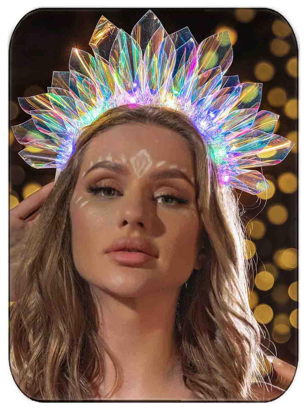 DRESBE serre-tête lumineux pour fêtes, ambiance festive en soirée.