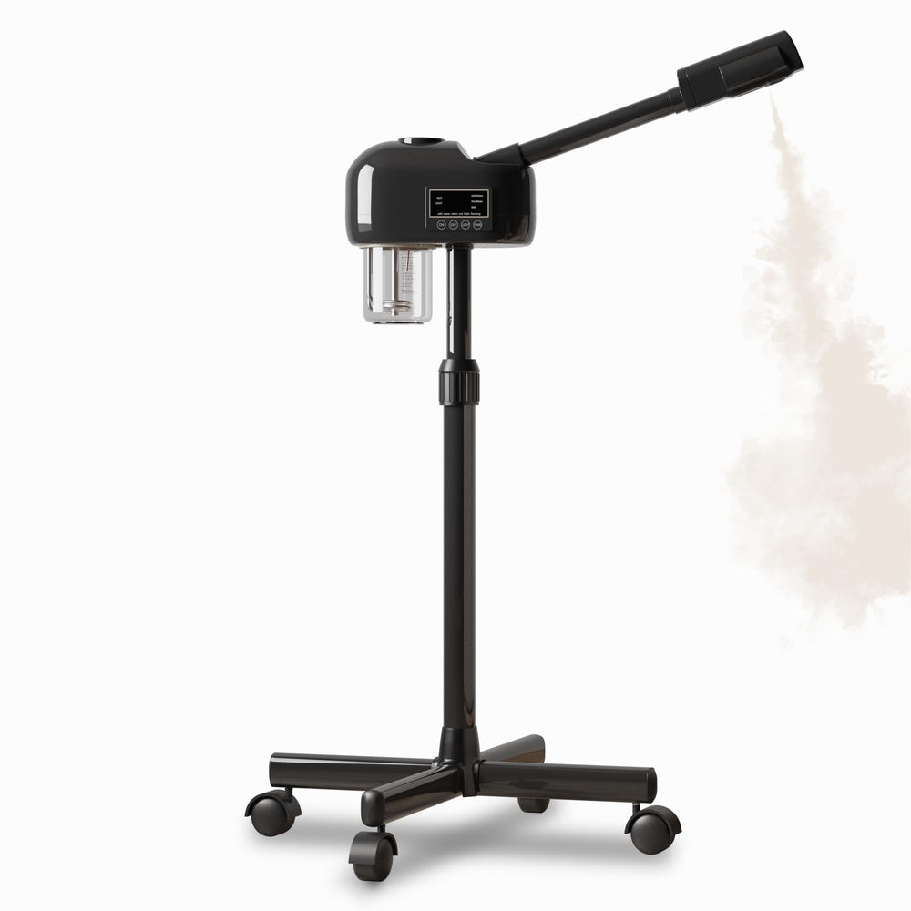 Dress Vous Steamer visage professionnel en action pour nettoyer en profondeur les pores.