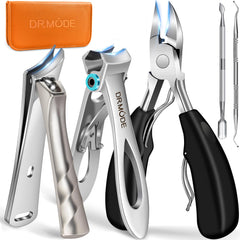 DRMODE coupe-ongles pour pieds épais avec ouverture large, pratique pour les seniors.