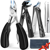 DRMODE ensemble de coupe-ongles épais dans un coffret cuir, pratique et élégant.