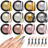 DRMODE poudre chrome or sur ongles pour fini miroir durable