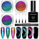 DRMODE poudre œil-de-chat chrome pour ongles, effet changeant selon l’angle.
