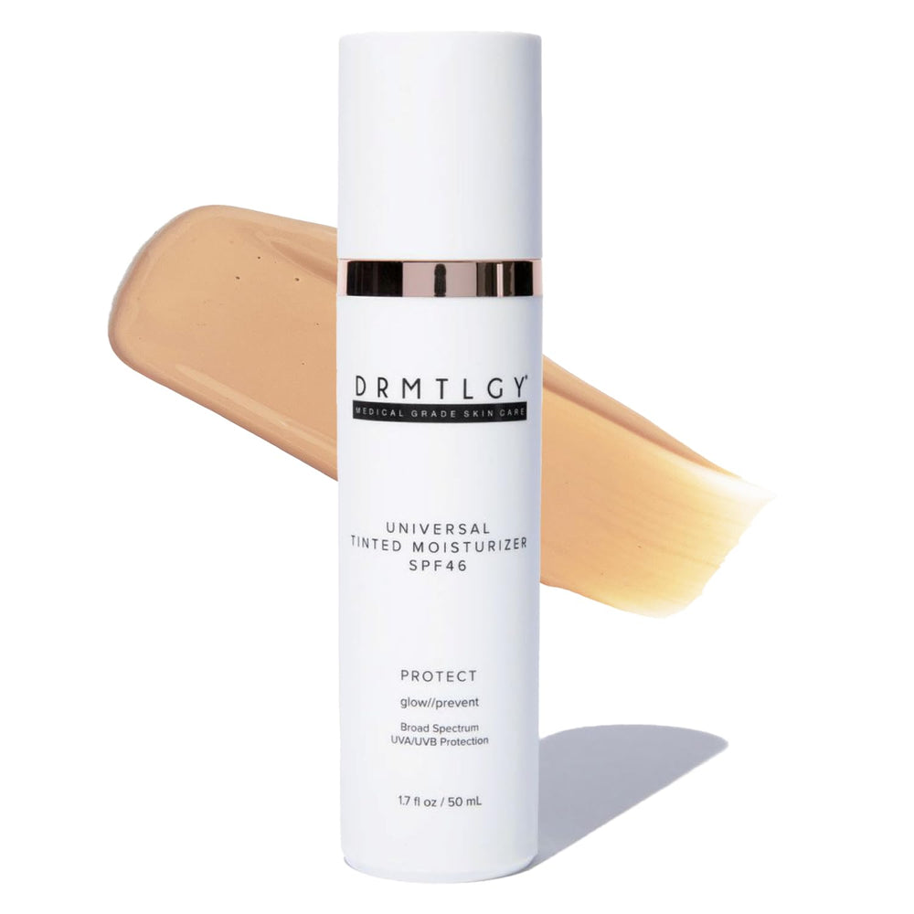 DRMTLGY brique: Bouteille teinte SPF46 pour un fini léger et naturel.