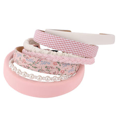 Drnytunk bandeau perle florale rose, accessoire chic et confortable.