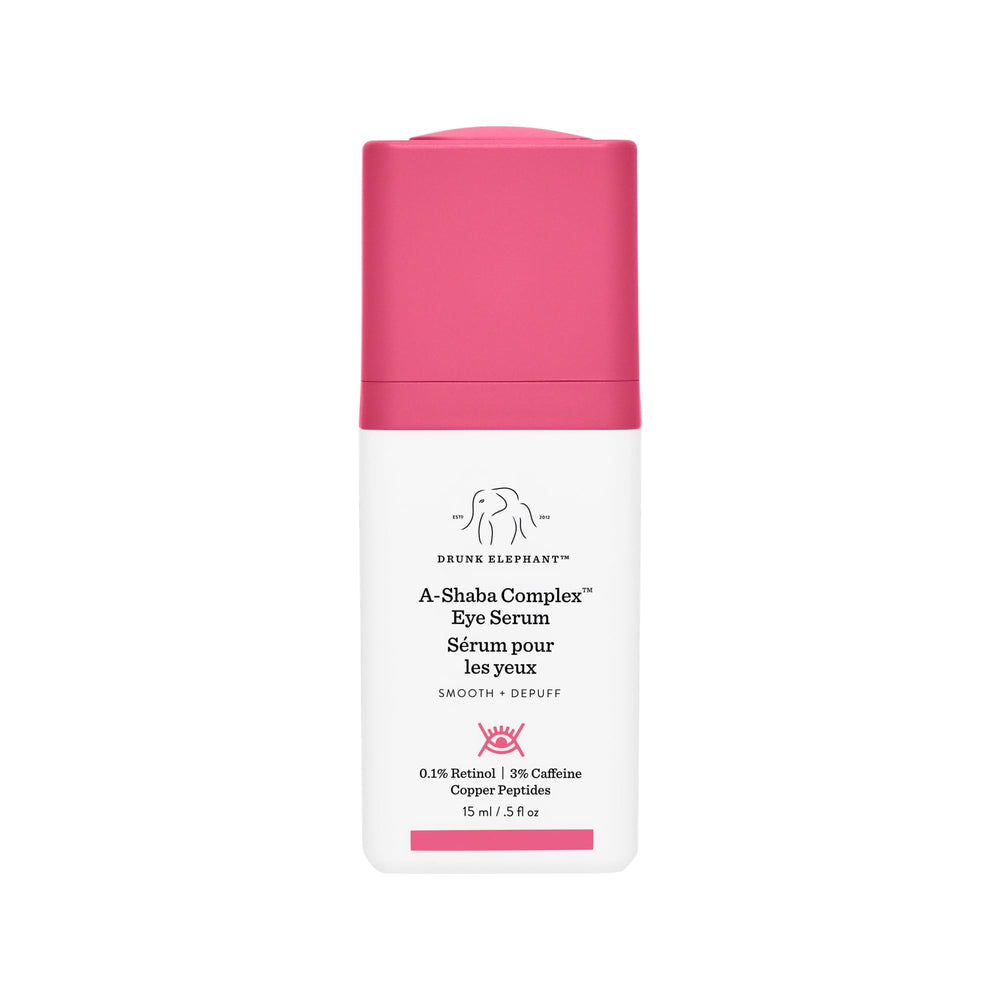 Drunk Elephant A-Shaba Complex Sérum contour des yeux: flacon 15 ml, hydratation ciblée.